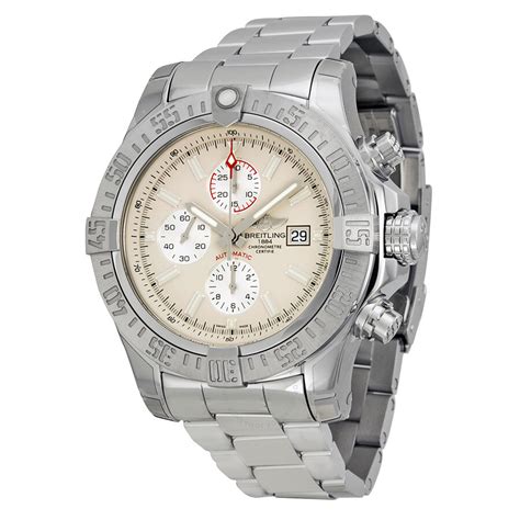 breitling super avenger ii silver dial|Breitling super avenger for sale.